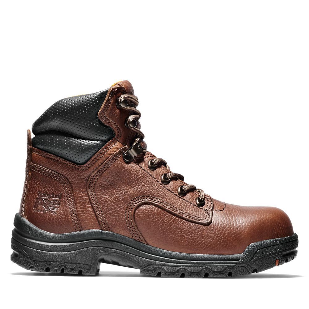 Timberland Μποτακια Εργασίας Γυναικεια Καφε/Μαυρα - Pro® Titan® 6\" Alloy Toe - Greece 6953210-CB